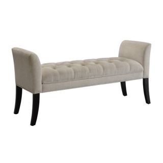 Coast to Coast Imports LLC Upholstered Bedroom Bench in Ecru Beige