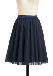 Heart and Pas Seul Skirt in Navy  Mod Retro Vintage Skirts