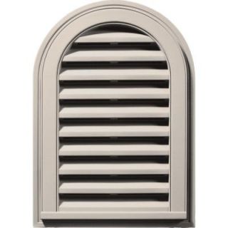 Builders Edge 14 in. x 22 in. Round Top Gable Vent #048 Almond 120081422048
