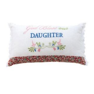 Home Decorators Collection God Bless Our Daughter 20 in. W Decorative Kids Pillow 1862000410