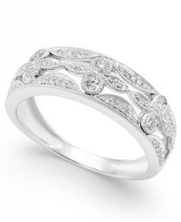 Diamond Flower Ring (1/4 ct. t.w.) in 14k White Gold   Rings   Jewelry