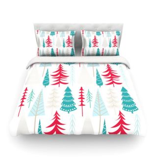 Happy Forest Light Cotton Duvet Cover by KESS InHouse