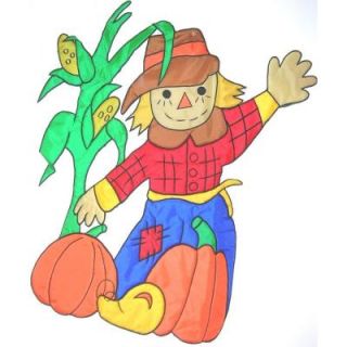 Seasonal Designs 28 in. x 48 in. Scarecrow And Corn Flag 3D1044