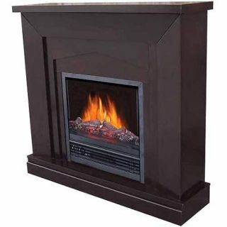 Electric Fireplace with 47" Mantle, Dark Chocolate
