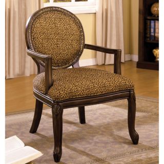 Furniture of America Liona Leopard Print Accent Chair  