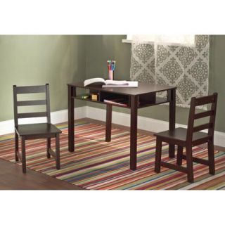 Kids' Table and Chairs Set, Espresso