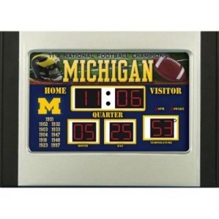 University of Michigan 6.5 in. x 9 in. Scoreboard Alarm Clock with Temperature 0128609