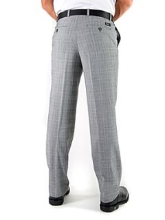 Oscar Jacobson Prince of Wales performance trousers Grey Marl