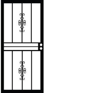 Grisham 32 in. x 80 in. 501 Series Genesis Steel Black Prehung Security Door 50111