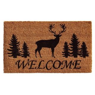 Elk Forest Welcome Coir with Vinyl Backing Doormat (2 x 3