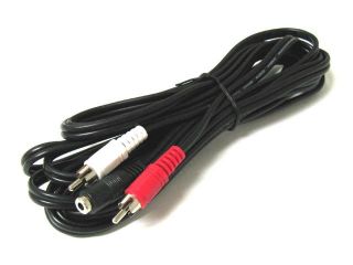 12ft 3.5mm 1/8 Stereo Female Mini Jack to 2 Male RCA Plug Adapter Audio Y Cable