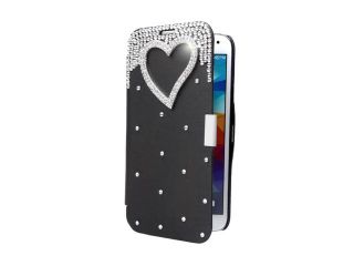 PU Leather  Bling Flower Case Cover for Samsung Galaxy S5 i9600