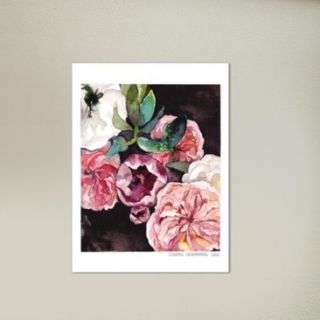 Blooms On Black 4 Painting Print by Americanflat
