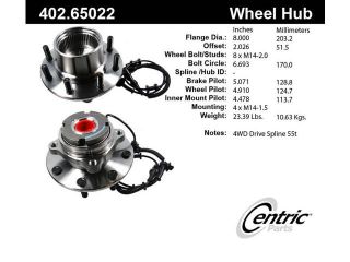 Centric Axle Bearing and Hub Assembly 402.65022