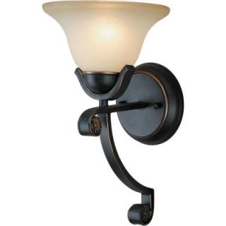 Talista 1 Light Bordeaux Wall Sconce with Shaded Umber Glass CLI FRT2219 01 64