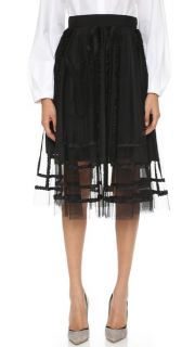 Nina Ricci Pleated Mesh Skirt