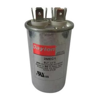 DAYTON 2MEE1 Run Capacitor, 35 MFD, 370V, Round