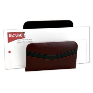 Dacasso 7000 Series Contemporary Leather Letter Holder in Burgundy