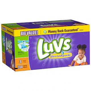 Luvs Ultra Leak guards Diapers   Size 3   104 ct