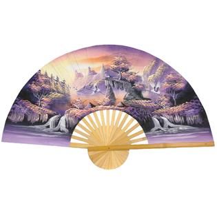 Oriental Furniture Glorious Dream Wall Fan   (Size: 40W x 24H)