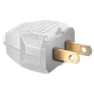 Hubbell 15 Amp 125 Volt White 2 Wire Plug