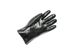 Radnor Large Black 10" Economy PVC Glove Fully Coated With Rough Finish Palm