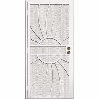 Gatehouse Sunburst White Steel Security Door (Common: 36 in x 81 in; Actual: 39 in x 81.75 in)