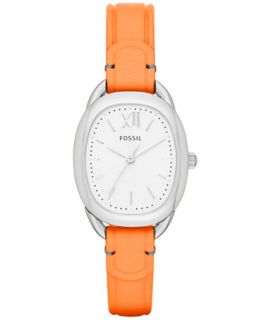 Fossil Womens Sculptor Coral Leather Strap Watch 28x24mm ES3555