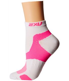 2XU Long Range VECTR Sock White/Fluro Pink