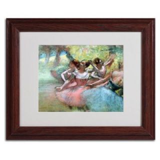 Trademark Fine Art 11 in. x 14 in. Four Ballerinas on the Stage Matted Framed Art BL0014 W1114MF