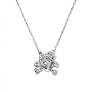 Sigal Style Crystal "Skull" Layering Stainless Steel 17 3/4" Necklace   7694089