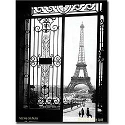 Vertical Sally Gall Views of Paris Framed Matted Art