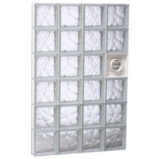REDI2SET Wavy Glass Pattern Frameless Replacement Glass Block Window (Rough Opening: 32 in x 44 in; Actual: 31 in x 42.5 in)