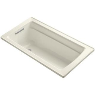 KOHLER Archer 5 ft. Reversible Drain Acrylic Soaking Tub in Biscuit K 1123 96