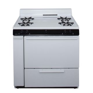 Premier Freestanding 3.9 cu ft Gas Range (White with Black Trim) (Common: 36; Actual: 36 in)