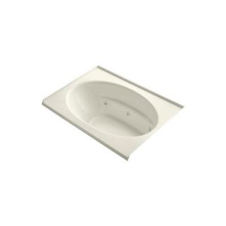 KOHLER Windward 5 ft. Acrylic Oval Drop in Whirlpool Bathtub in Biscuit K 1112 R 96