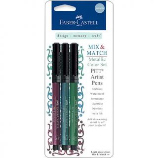 Mix and Match Metallic Pitt Artist Pens   Ruby, Blue and Green   6917325