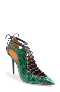 Malone Souliers Montana Lace Up Pointy Toe Pump (Women)