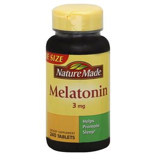 Nature Made Melatonin, 3 mg, Tablets, Value Size, 240 tablets   Health