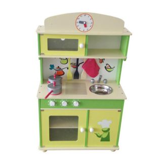 My Cute Green Wooden Kids Play Kitchen   16566417  