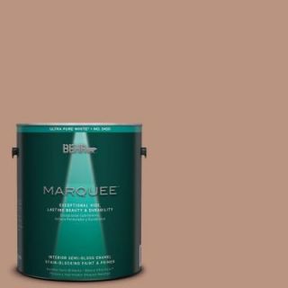BEHR MARQUEE 1 gal. #MQ1 59 Caramel Cream One Coat Hide Semi Gloss Enamel Interior Paint 345401