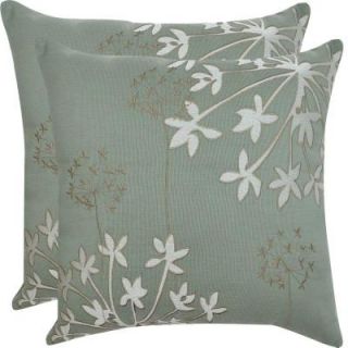 Hampton Bay Spa Fleur Outdoor Throw Pillow (2 Pack) 7675 02222200