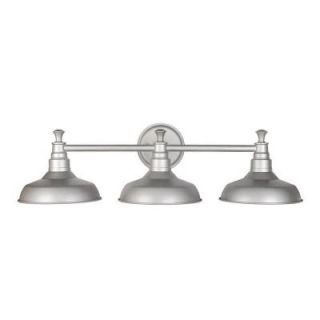 Design House Kimball 3 Light Galvanized Steel Indoor Vanity Light 520312