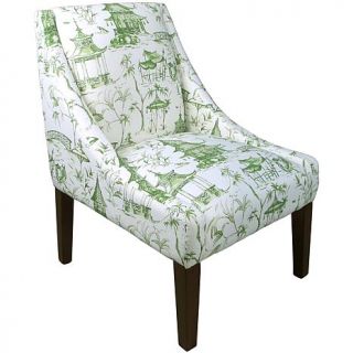 Skyline Furniture Swoop Arm Chair Pagodas Jade Cotton   7588002