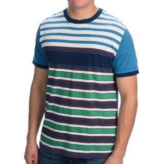 Burkman Bros Multi Stripe T Shirt (For Men) 8206P 71