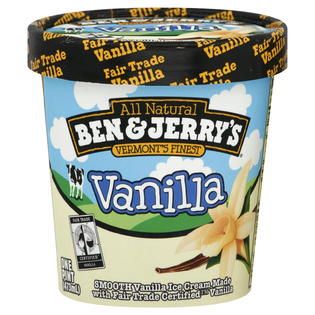 Ben & Jerrys Ice Cream, Vanilla, 1 pt (473 ml)   Food & Grocery