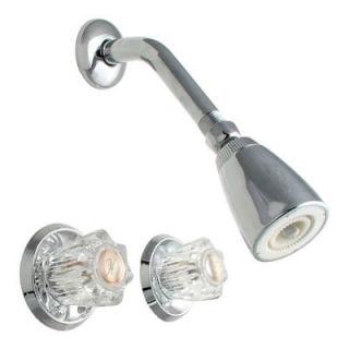 LDR Industries 2 Handle 1 Spray Shower Faucet in Chrome 15708084