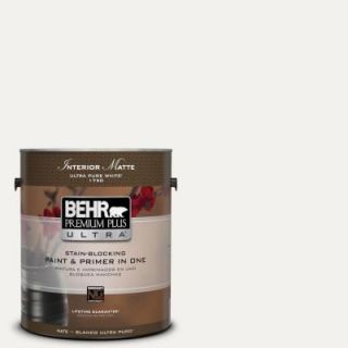 BEHR Premium Plus Ultra Home Decorators Collection 1 gal. #HDC MD 06 Nano White Flat/Matte Interior Paint 175001