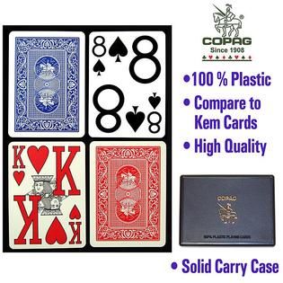 Copag Cards Poker Size Magnum Index   Blue*Red Setup 2 Decks   Fitness