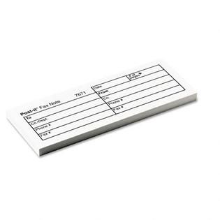 Post it Fax Transmittal Notes,1 1/2 x 4, 12 50 Sheet Pads   Office